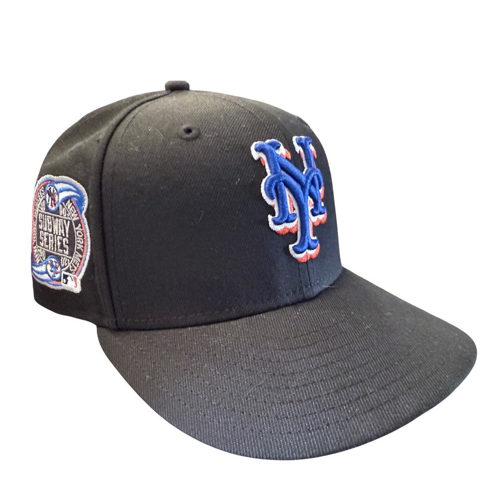 New Era 59FIFTY New York Mets Subway Series Fitted Hat Black Size 7 MLB Cap